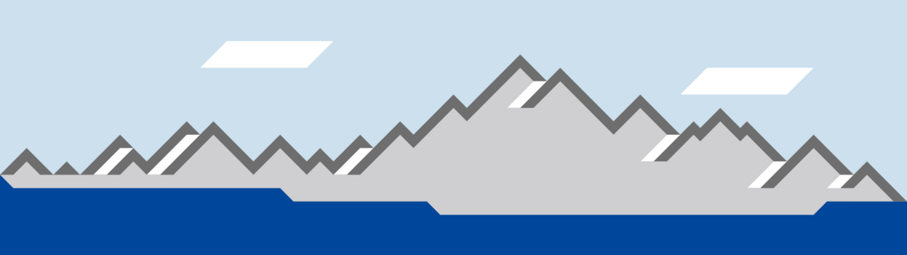 Eine stilisierte Darstellung des Säntis in Rhenusfarben